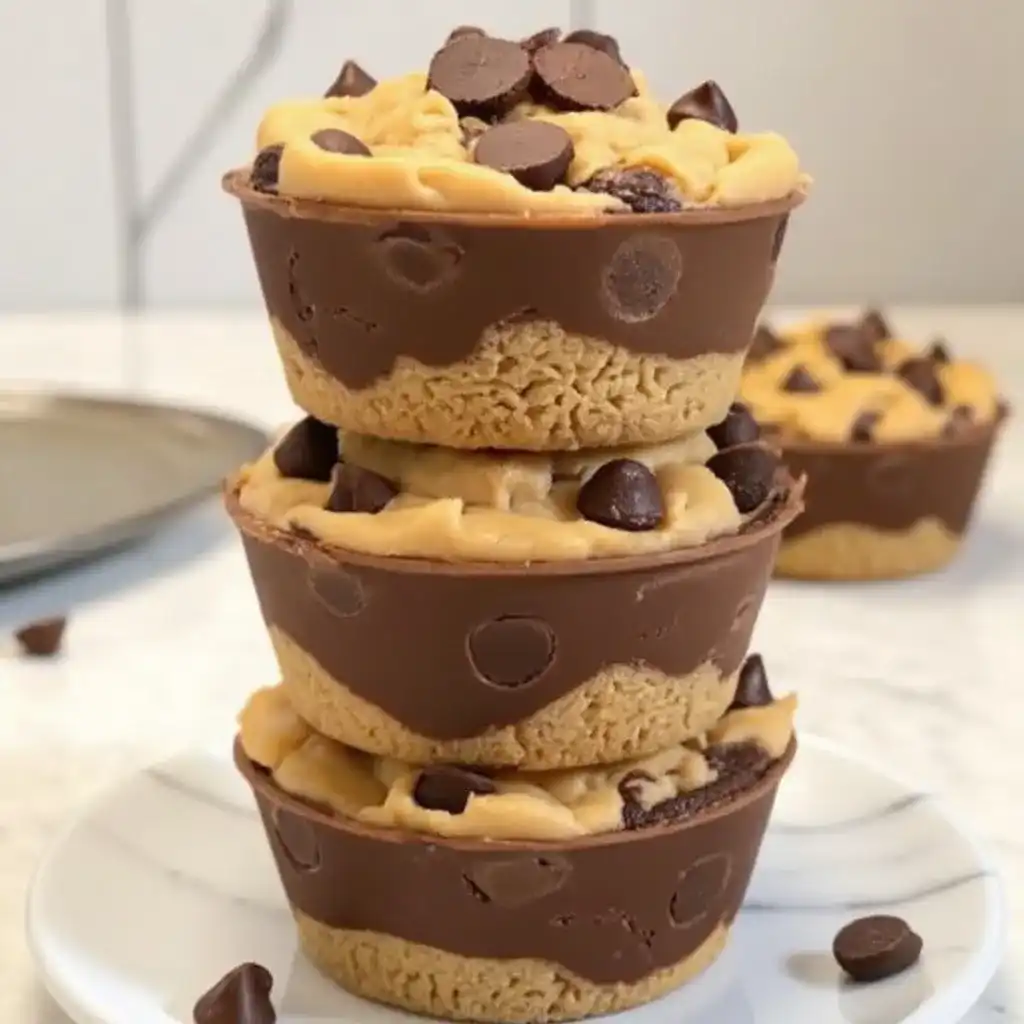 Peanut Butter Chocolate Chip Cookie Cups (3) (1) Peanut Butter Chocolate Chip Cookie Cups
