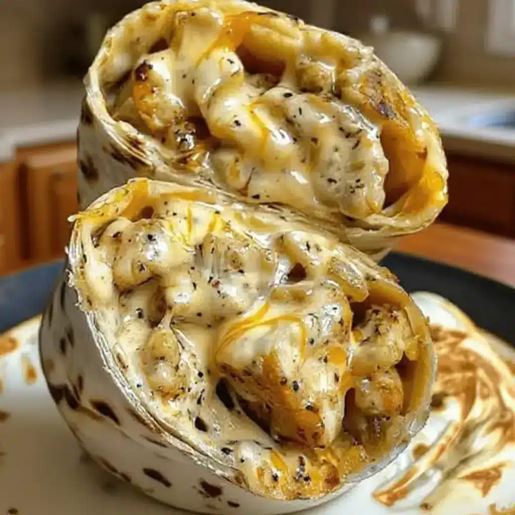 cheesy-garlic-chicken-wraps Cheesy Garlic Chicken Wraps – Crispy and creamy wraps with a golden exterior