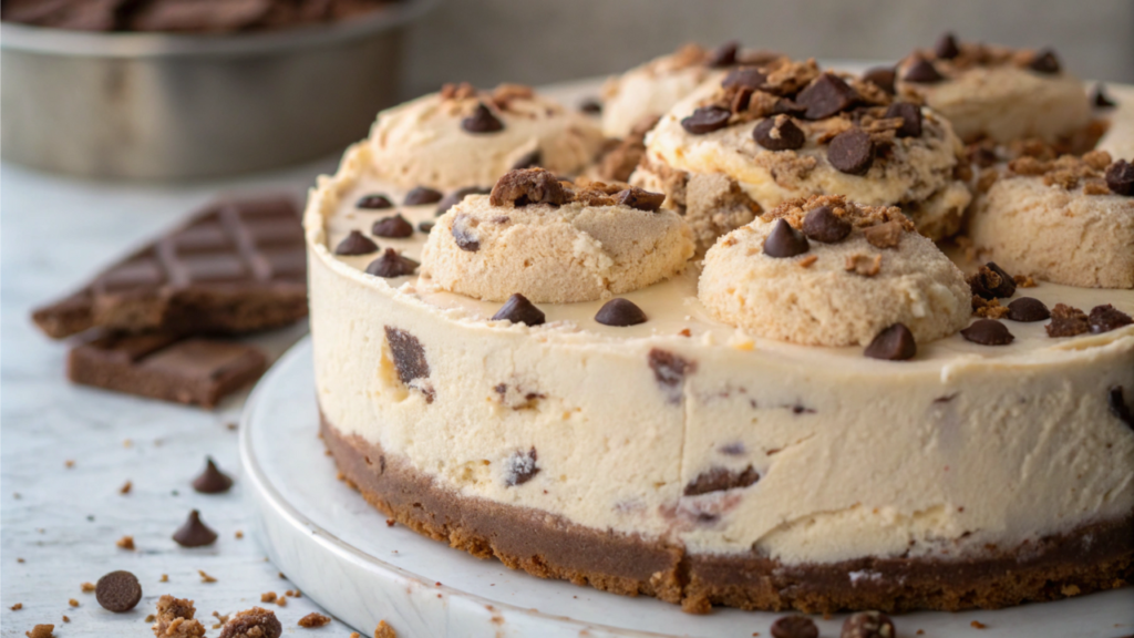 Serving Your Chocolate Chip Cookie Dough Ice Cream Cake