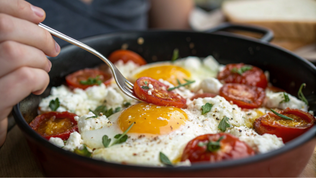 Tomato and Feta Baked Eggs: A Flavorful Breakfast Delight