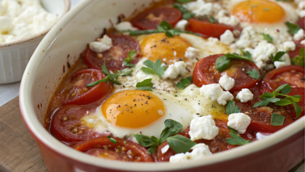 Tomato and Feta Baked Eggs: A Flavorful Breakfast Delight