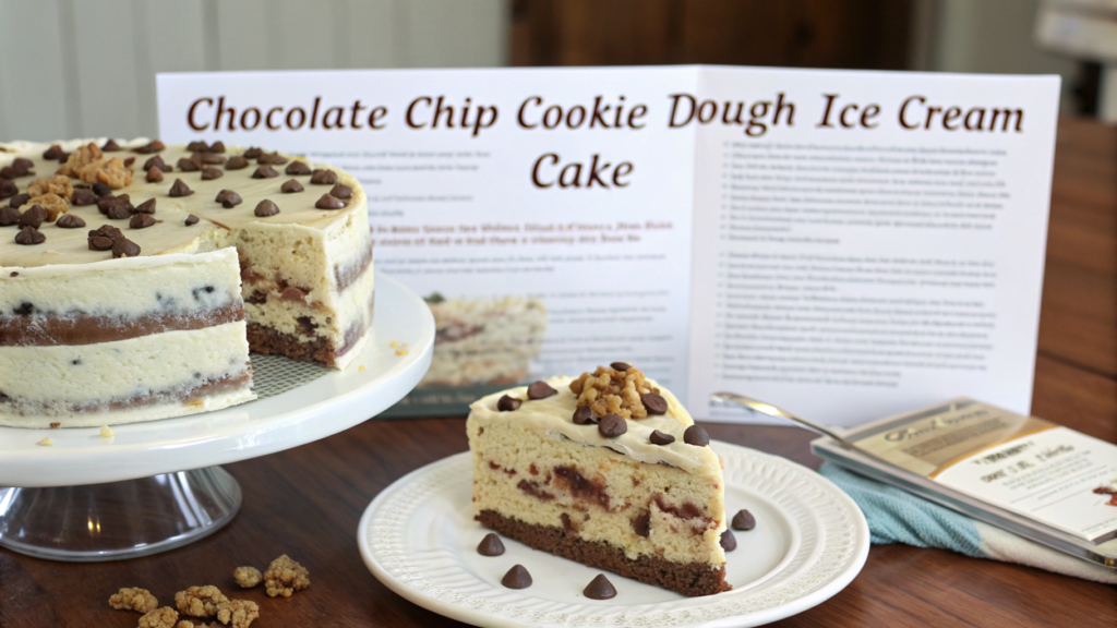 Serving Your Chocolate Chip Cookie Dough Ice Cream Cake