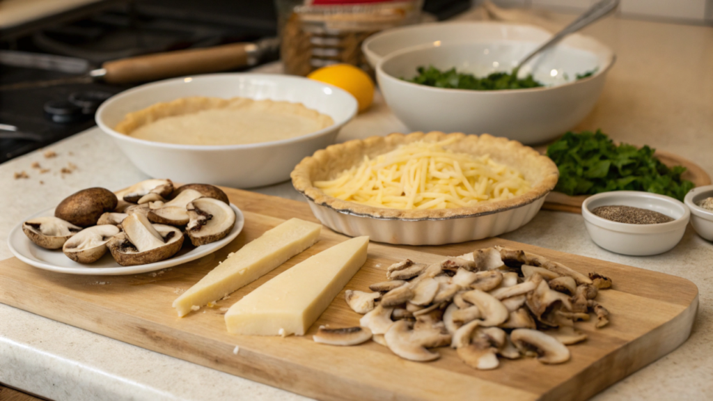 Mushroom Express Pie Recipe :  Quick and Savory