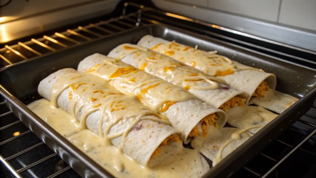 Cheesy Tortilla Wraps with Creamy Sauce