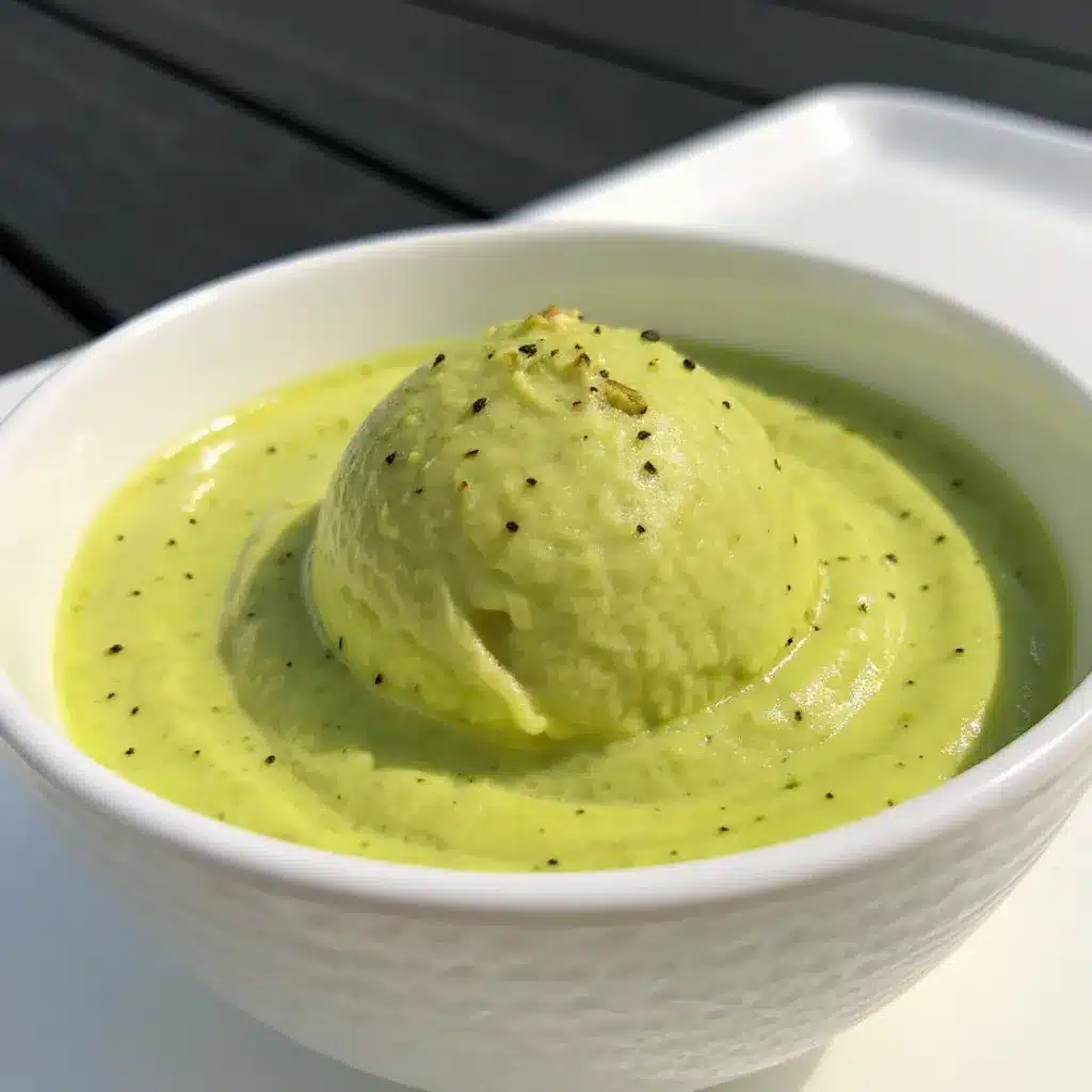 Pistachio Sauce (3) Pistachio sauce drizzled over ice cream