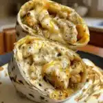 Cheesy Garlic Chicken Wraps: A Flavorful Journey with Tasty Flora 2 Cheesy Garlic Chicken Wraps – Crispy and creamy wraps with a golden exterior