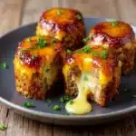 Cheesy Stuffed Meatloaf Bites Recipe