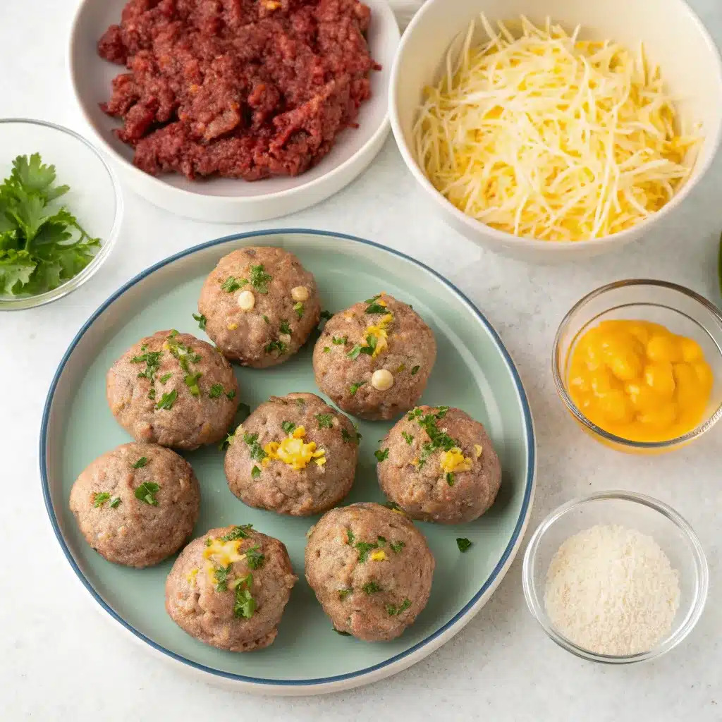 Cheesy Stuffed Meatloaf Bites